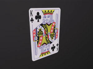 포커 카드 클럽 킹 3D 모델