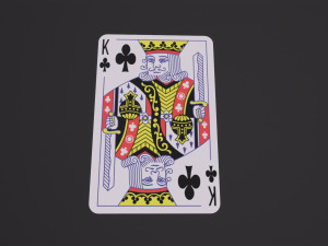 Poker Cards Clubs King 3D Модель