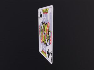 Poker Cards Clubs King 3D Модель