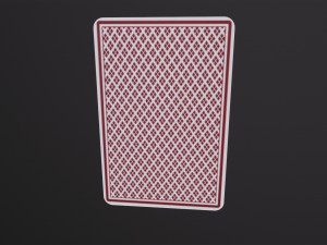 Poker Cards Clubs King 3D Модель