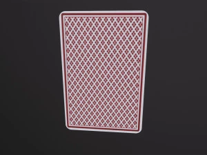 Poker Cards Clubs King 3D Model