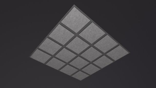Modular Office Ceiling 3D Model .c4d .max .obj .3ds .fbx .stl .blend 