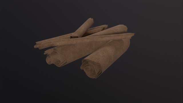 Scrolls Pile 3D Model .c4d .max .obj .3ds .fbx .stl .blend 