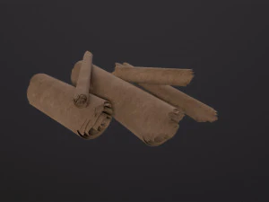 Scrolls Pile 3D Model