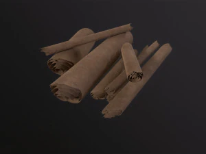 Scrolls Pile 3D Model