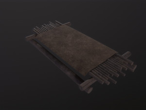 Medieval Bed Modello 3D