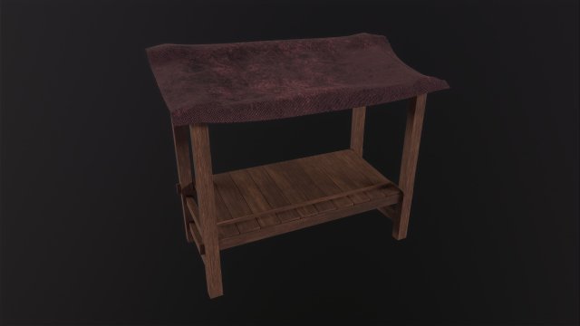 Merchant Stall Model 3D .c4d .max .obj .3ds .fbx .stl .blend 