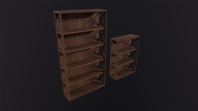 Wooden Shelves Modelo 3D .c4d .max .obj .3ds .fbx .stl .blend 