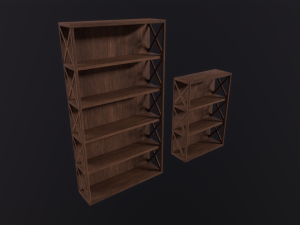 Wooden Shelves 3D Model