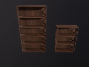 Wooden Shelves 3D Model