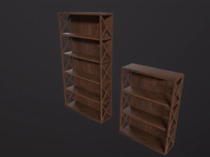 Wooden Shelves 3D Model