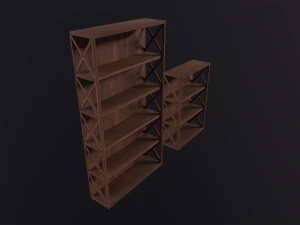 Wooden Shelves 3D Model