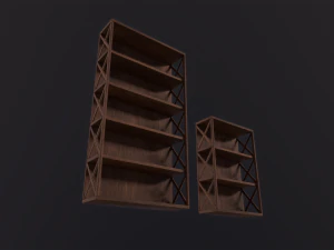 Wooden Shelves 3D Model