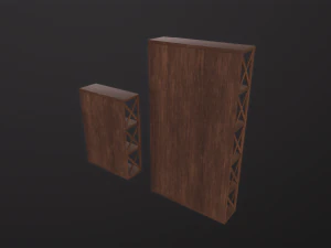 Wooden Shelves 3D Model