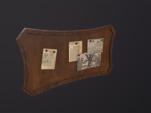 Medieval Notice Board 3D Model