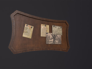 Medieval Notice Board 3D Model
