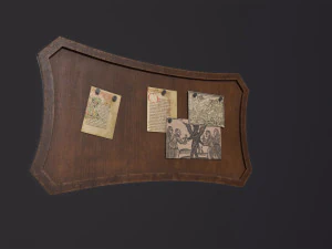 Medieval Notice Board 3D Model