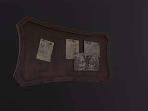 Medieval Notice Board 3D Model