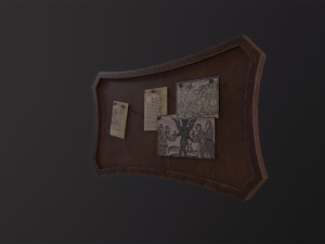 Medieval Notice Board 3D Model