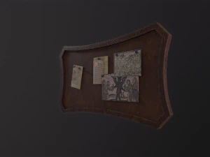 Medieval Notice Board 3D Model