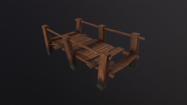 Wooden Dock 3D Model .c4d .max .obj .3ds .fbx .stl .blend 