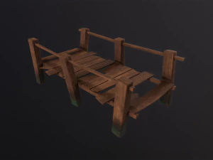 Bacino di legno Modello 3D