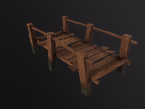 Wooden Dock 3D Model
