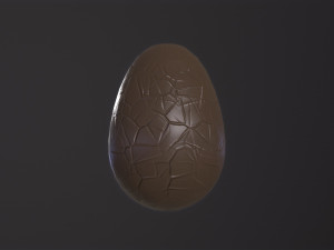 Chocolate Easter Egg Model 3D