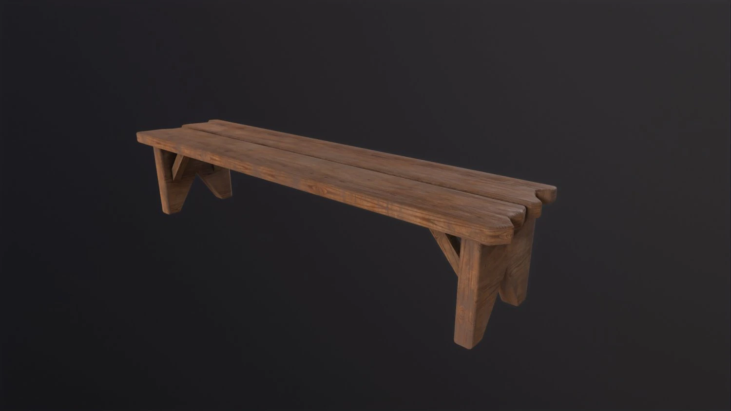 Bench 3D Model .c4d .max .obj .3ds .fbx .stl .blend 