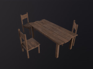 Table and Chairs 3Dモデル