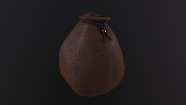 Medieval Drawstring Bag Modello 3D .c4d .max .obj .3ds .fbx .stl .blend 