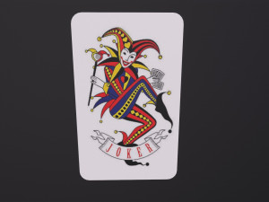Poker Cards Clubs Joker 3D-Modell