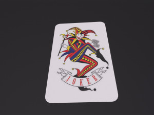 Poker Cards Clubs Joker 3D-Modell