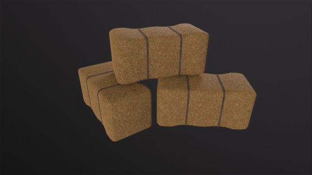 Hay Bale 3D Модель .c4d .max .obj .3ds .fbx .stl .blend