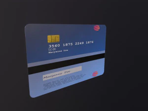Tarjeta de cr&eacute;dito Modelo 3D