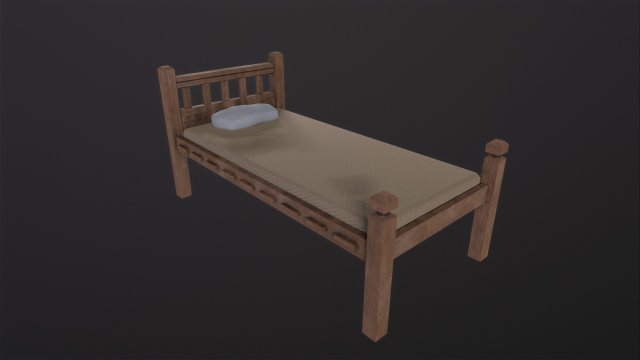 Old Bed Modelo 3D .c4d .max .obj .3ds .fbx .stl .blend 