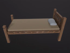 Old Bed 3D Model