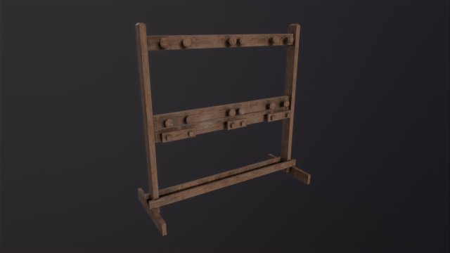 Weapon Rack 3D-Modell .c4d .max .obj .3ds .fbx .stl .blend 