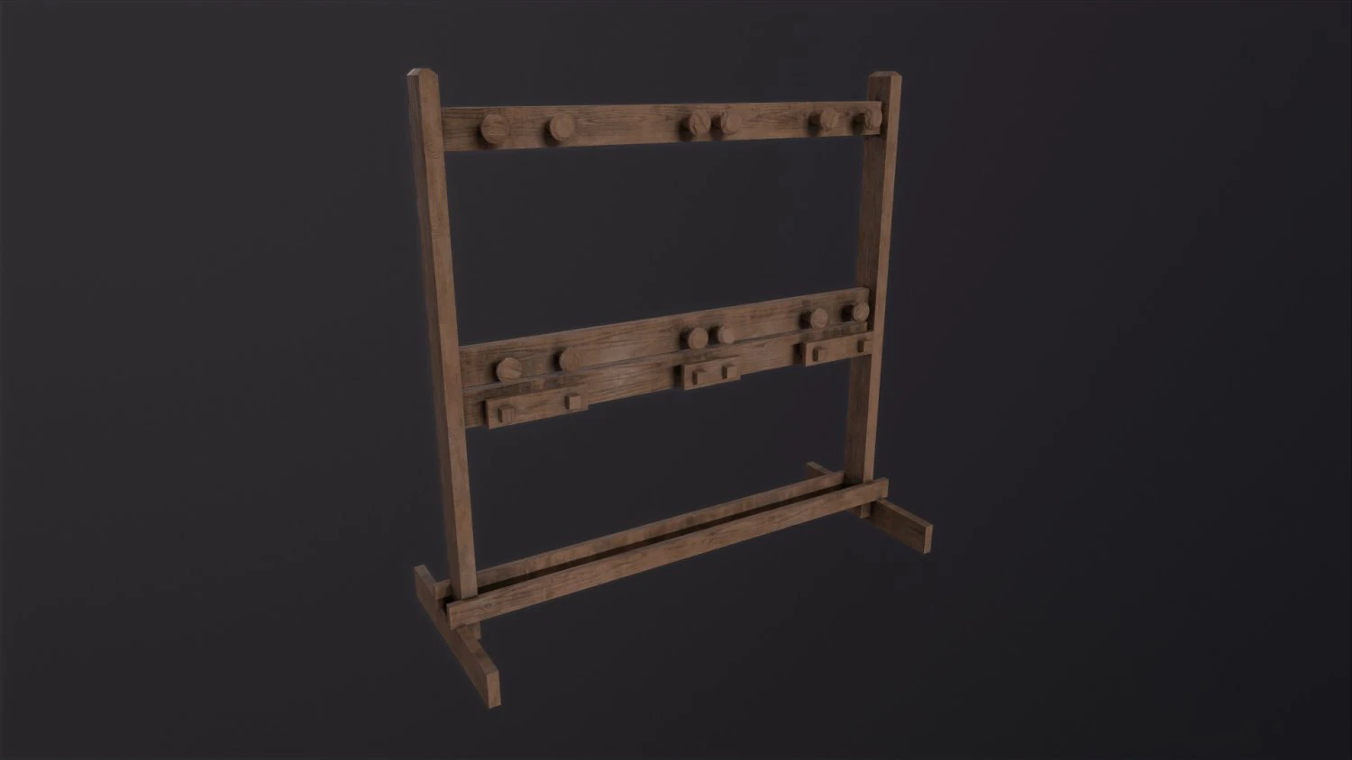 Weapon Rack 3D Model .c4d .max .obj .3ds .fbx .stl .blend 
