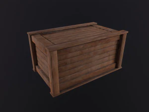 나무 상자 3D 모델