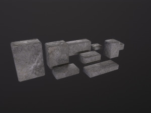 Stone Bricks 3D Model