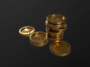Золотая монета 3D Модель