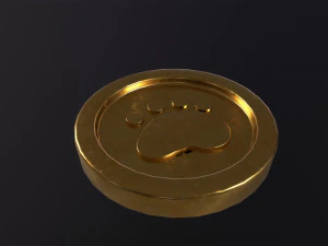 Золотая монета 3D Модель