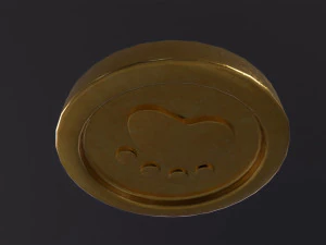 Золотая монета 3D Модель