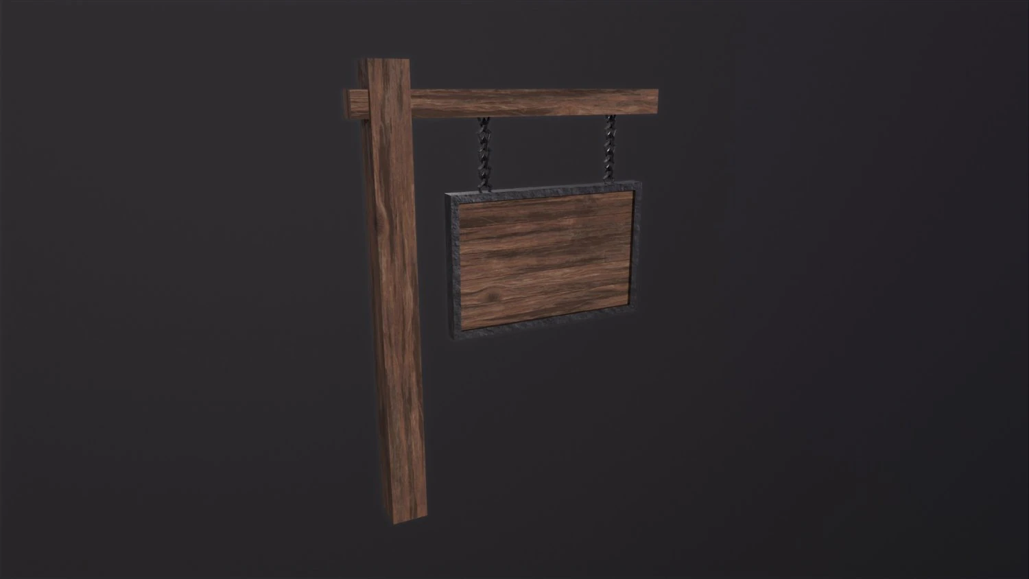 Medieval Signboard 3D Model .c4d .max .obj .3ds .fbx .stl .blend 
