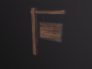 Medieval Signboard 3D Модель