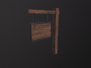 Medieval Signboard 3D Модель
