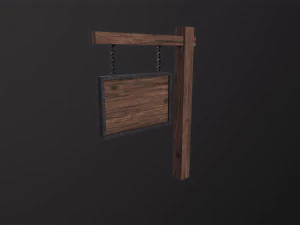 Medieval Signboard 3D Model
