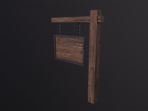 Medieval Signboard 3D Модель