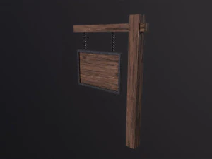 Medieval Signboard 3D Model